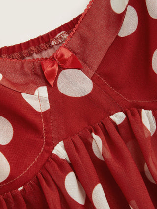 Chiffon Leopard Bowknot Oversized Mini Nightdress