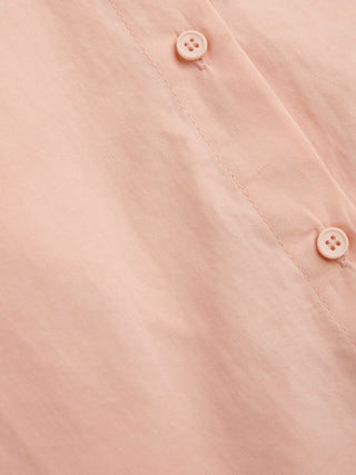 Cotton Collar Solid Long Sleeve Shirt