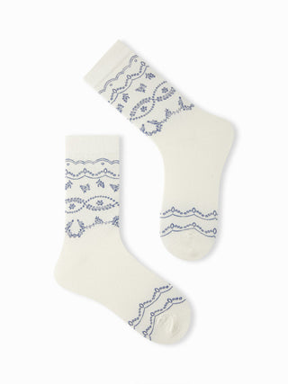 2 PAIRS FLOWER CREW SOCKS SET