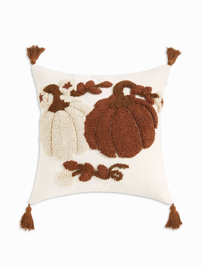 PUMPKIN & FRINGED PILLOWCASE