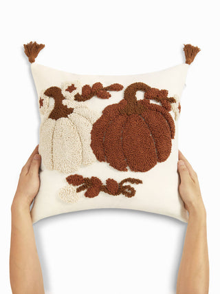 PUMPKIN & FRINGED PILLOWCASE