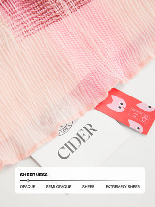 High Neck Plaid Texture Lettuce Trim Tank Top