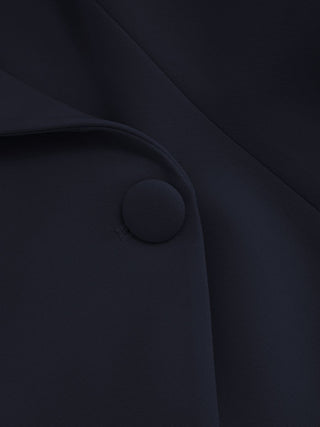 Woven Collar V-neck Knotted Blazer Vest For Daily Casual Work