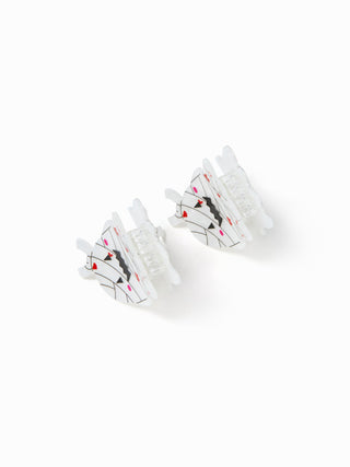 2PCS HALLOWEEN PRINT HAIR CLAW SET