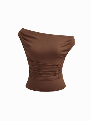Off-shoulder Ruched Top