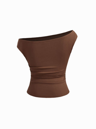 Off-shoulder Ruched Top