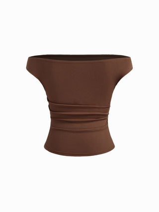 Off-shoulder Ruched Top