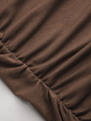 Boat Neck Ruched Tee