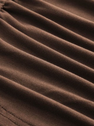Boat Neck Ruched Tee