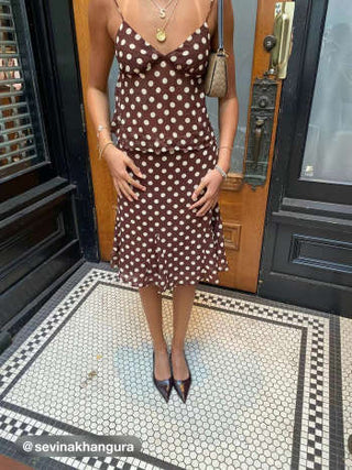 Mesh Mesh Low Rise Polka Dot Bowknot Mermaid Skirt For Daily Casual