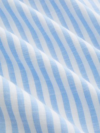 Cotton-blend Stripe Drawstring Ruffle Hem Tank Top & Low Rise Drawstring Trousers Loungewear Set
