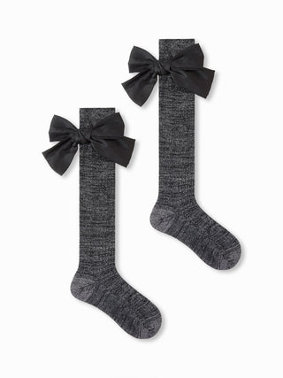 BOWKNOT SILVER THREAD OVER THE CALF SOCKS
