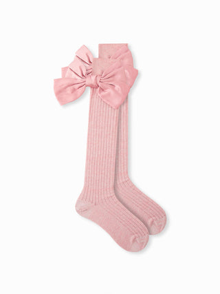 BOWKNOT SILVER THREAD OVER THE CALF SOCKS