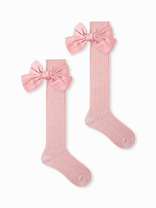 BOWKNOT SILVER THREAD OVER THE CALF SOCKS