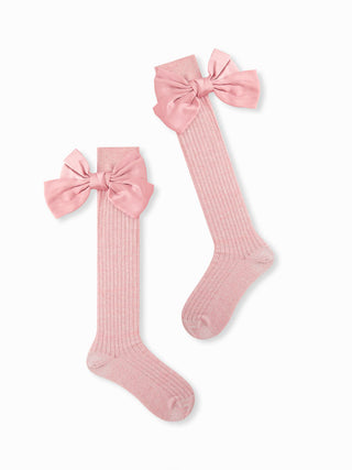 BOWKNOT SILVER THREAD OVER THE CALF SOCKS