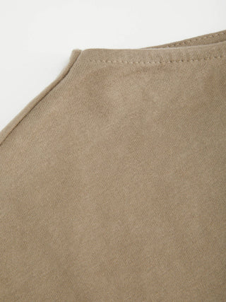 Cotton-blend Boat Neck Ruched Asymmetrical Hem Tee