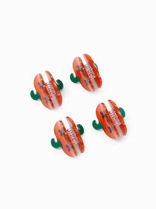 4PCS PUMPKIN HAIR CLAW SET