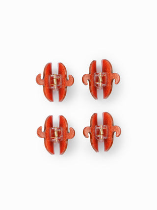 4PCS PUMPKIN HAIR CLAW SET