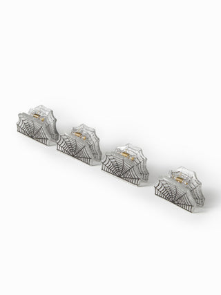 4PCS SPIDER WEB HAIR CLAW SET
