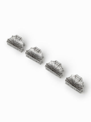 4PCS SPIDER WEB HAIR CLAW SET