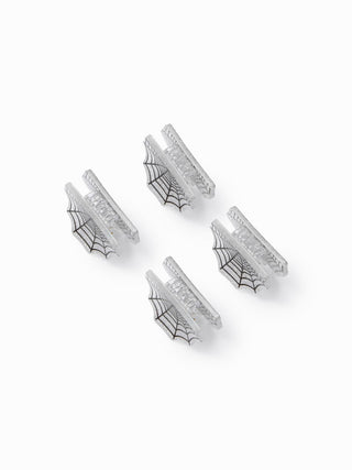 4PCS SPIDER WEB HAIR CLAW SET