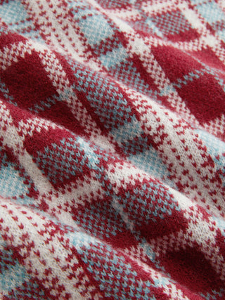 Geometric Contrasting Binding Knitted Crop Vest
