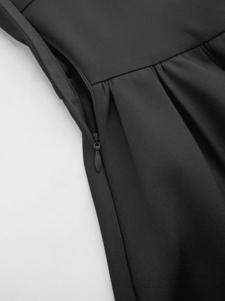 Sculptural Boat Neck Cut Out Backless Ruffle Maxi Dress