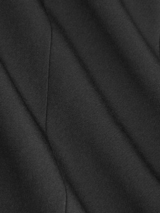 Notched Collar Bell Sleeve Button Blazer