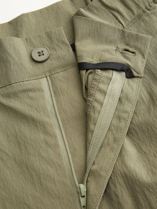 Woven Cotton-blend Low Rise Tie Side Barrel-leg Trousers For Daily Casual
