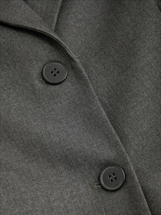 Notch Collar Size Tie Button Oversized Blazer