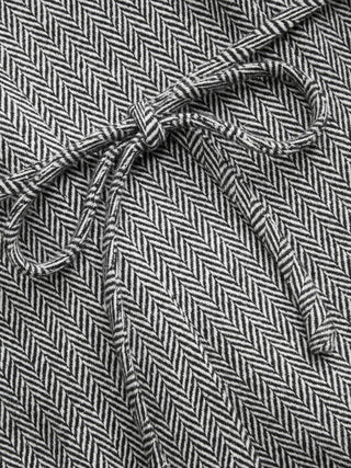 Notched Collar Tie Back Split Button Blazer