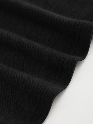 Thermal Cotton-blend V-neck Long Sleeve Lace Trim Ruched Tee