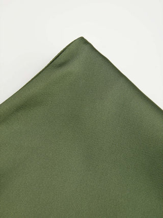 Satin Mid Rise Ruffle Maxi Skirt