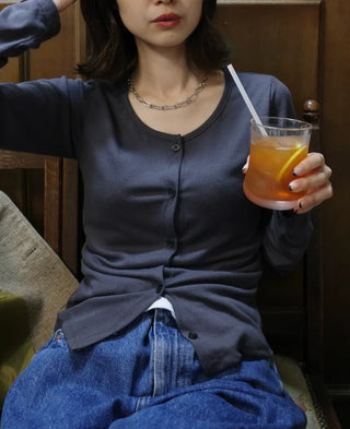 Shirred Layered Cardigan
