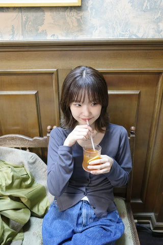 Shirred Layered Cardigan