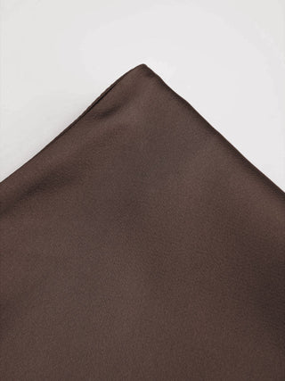 Satin Mid Rise Ruffle Maxi Skirt