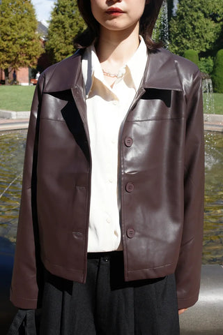 Simple leather jacket