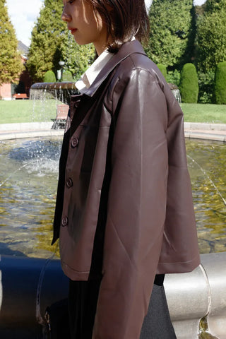 Simple leather jacket