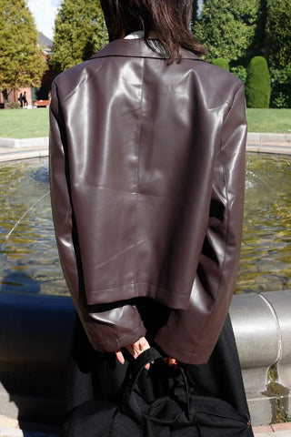 Simple leather jacket