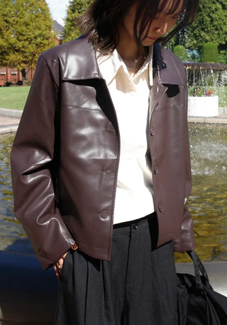 Simple leather jacket