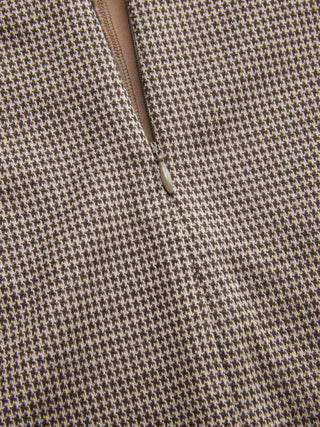 Jacquard Houndstooth Low Rise Split Mini Skort