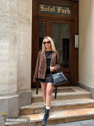 Boat Neck Solid Mini Dress