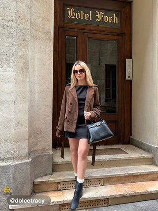 Boat Neck Solid Mini Dress