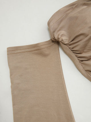 Halter Neckline Draped Metal Detail Top
