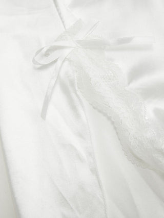 Satin Satin V-neck Floral Lace Bowknot Cami Nightdress For Bedroom