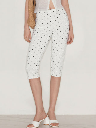 Polka Dot Stretch Capri