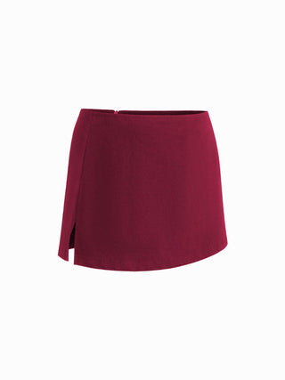 Cotton Low Rise Split Skort