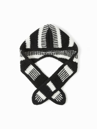 WOOL-BLEND STRIPED KNITTED HAT