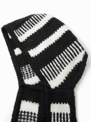 WOOL-BLEND STRIPED KNITTED HAT