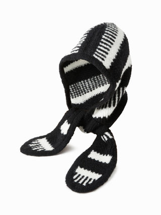 WOOL-BLEND STRIPED KNITTED HAT